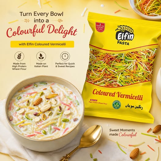 Elfin Pasta Coloured Vermicelli 170 Gm/48pc