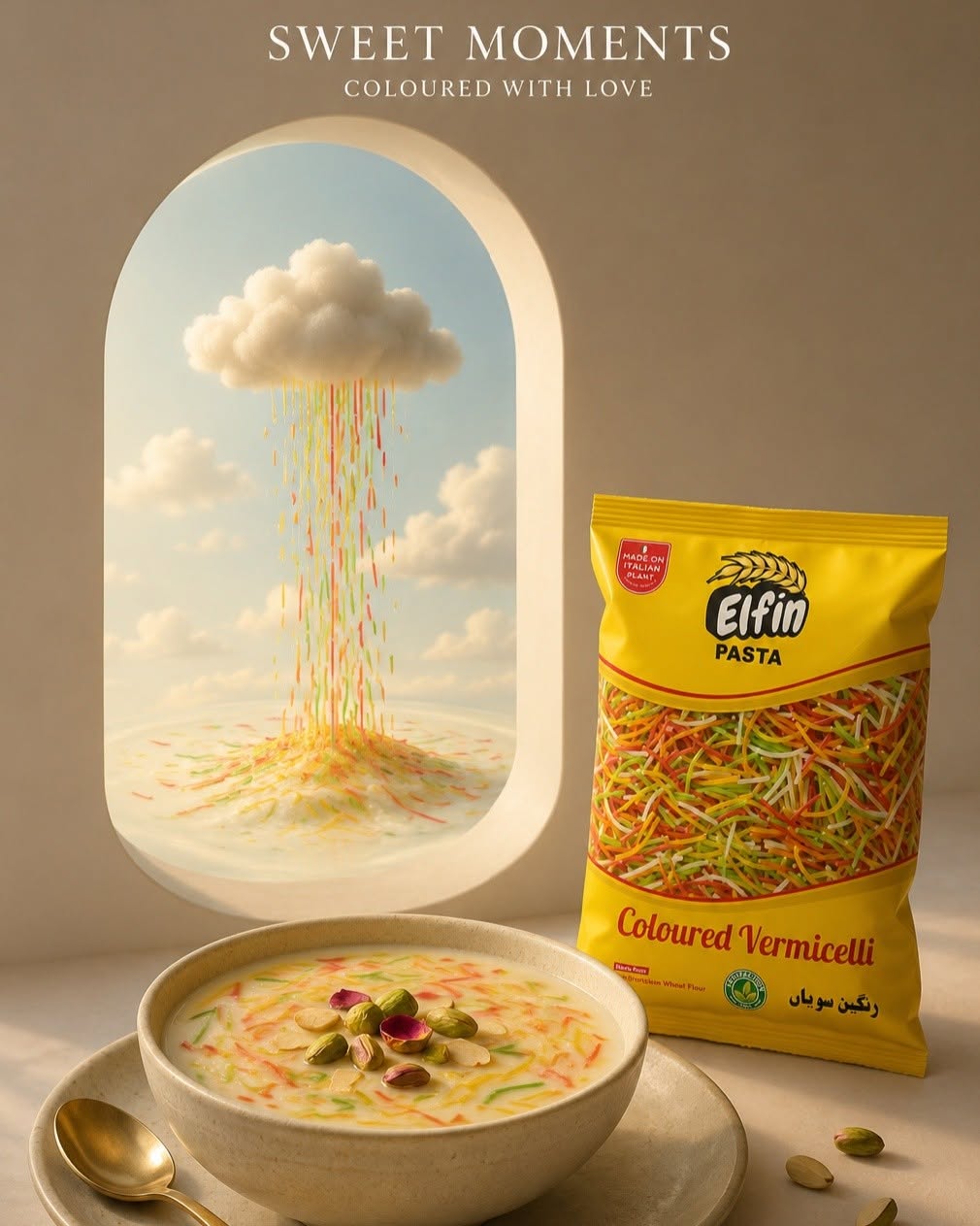Elfin Pasta Coloured Vermicelli 340 Gm/24pc