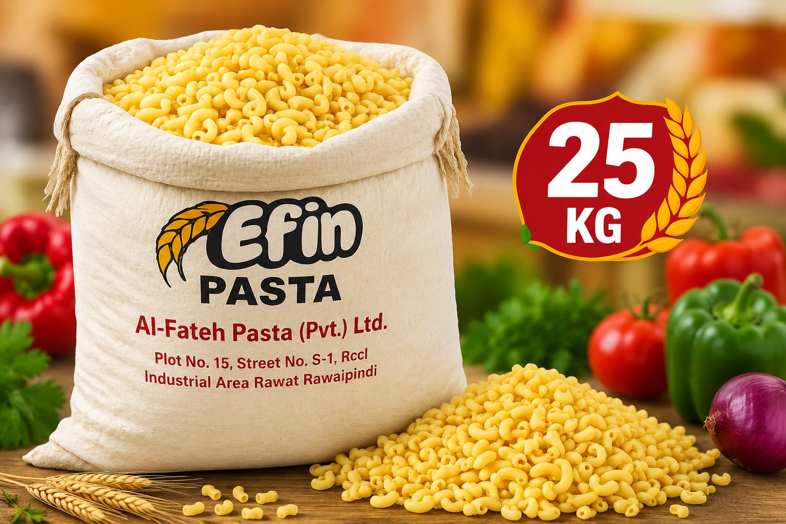 Elfin Pasta Big Elbow Macaroni  25 Kg