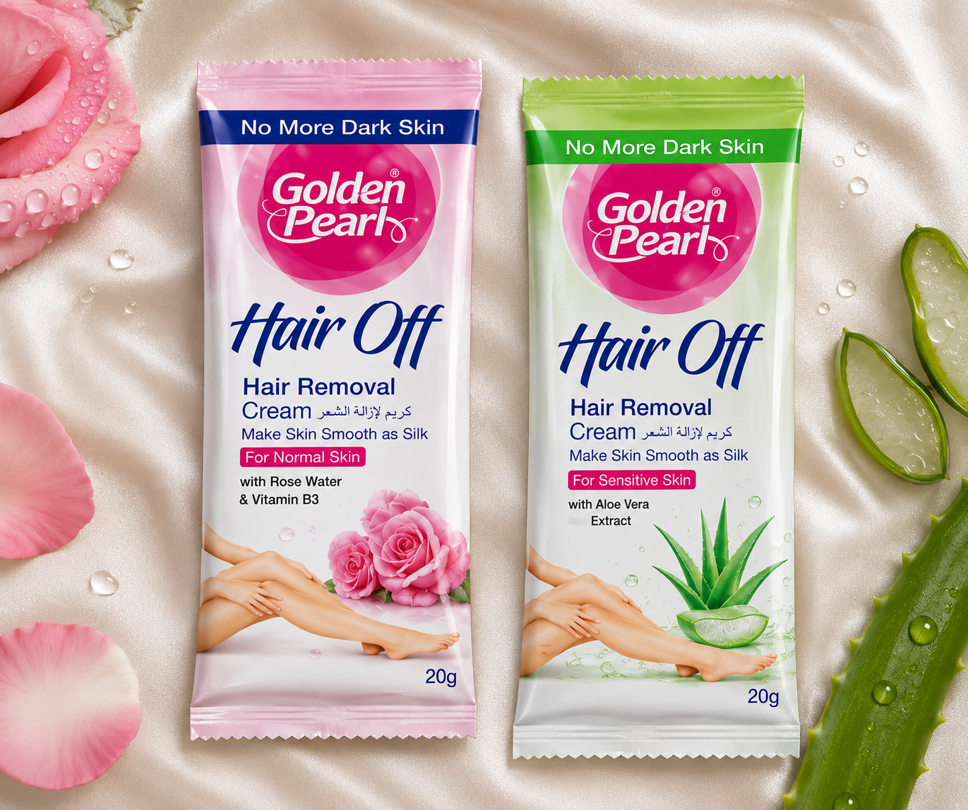 Hair Removal Cream -Rose & Aloe Vera 36Sachet Pack   