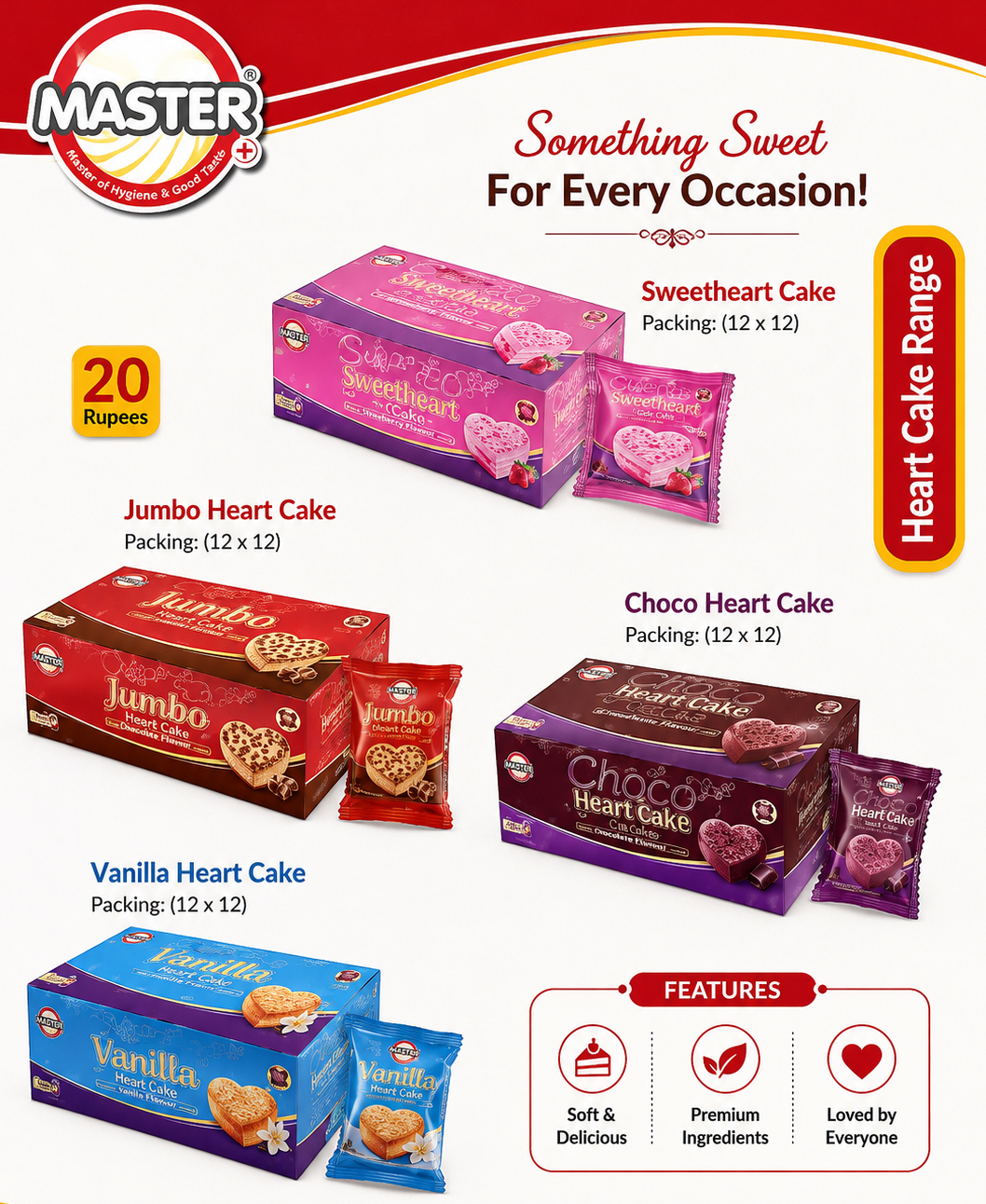 Master Sweet Heart Cake Rs 20 