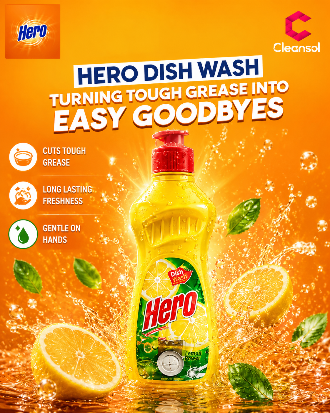 Hero Dishwash Cleaner Liquid  