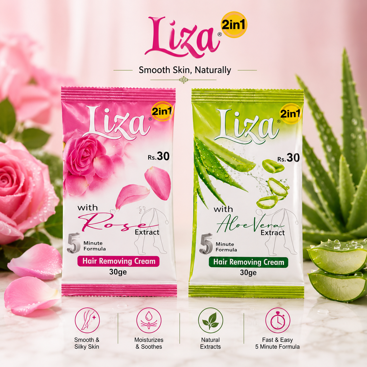 Liza Hair Removing Cream 2in1  48pc