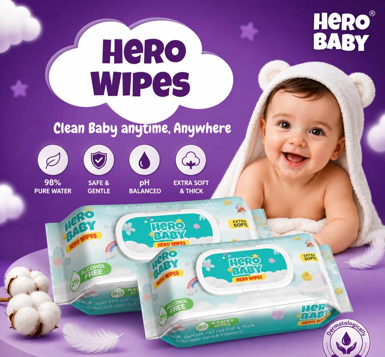 Hero Baby Wipes 