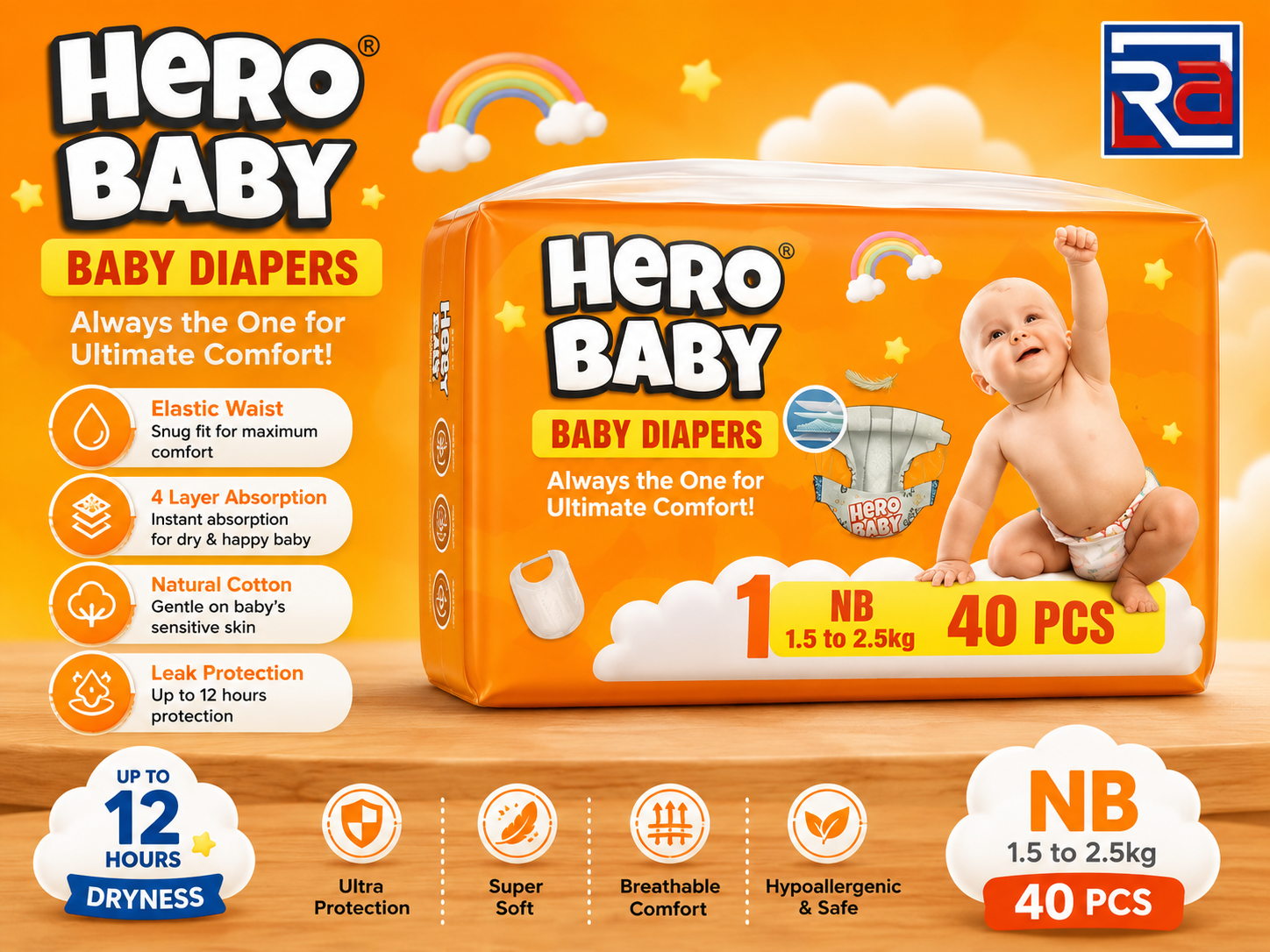 NB Hero Baby Diapers