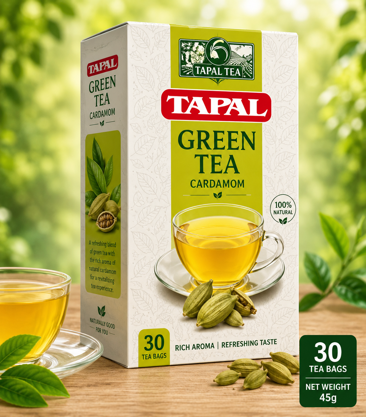Green Tea Elaich Tea Bags 45gm